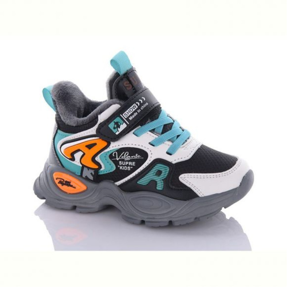 Кроссовки Comfort-baby 39368 чор-помаранчевий