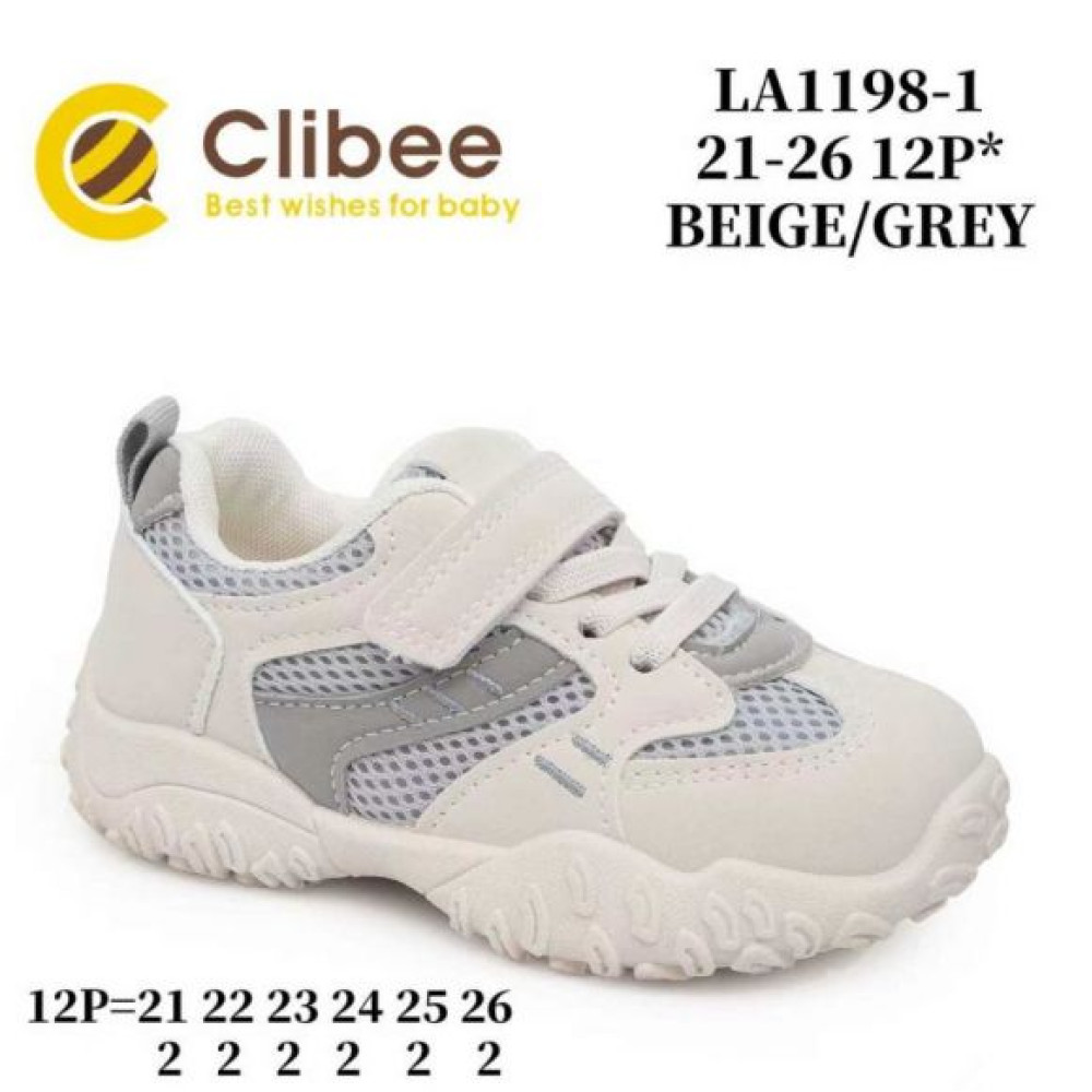 Кроссовки Clibee LAp-LA1198-1 beige-grey