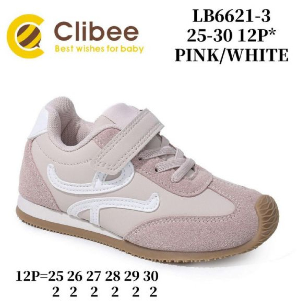 Кроссовки Clibee BC-LB6621-3 pink-white