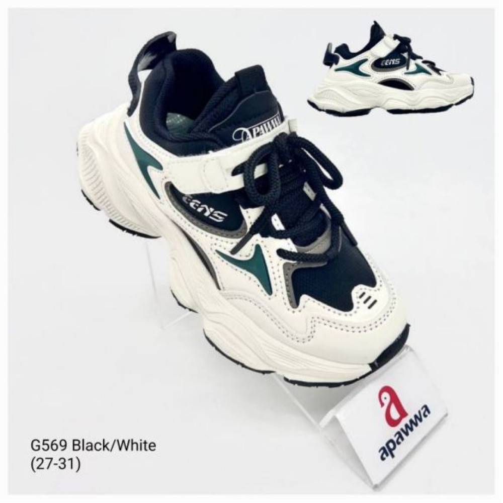 Кроссовки Apawwa Apa-G569 black-white