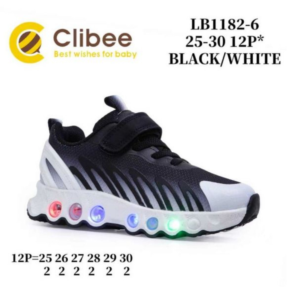 Кроссовки Clibee LD-LB1182-6 black-white