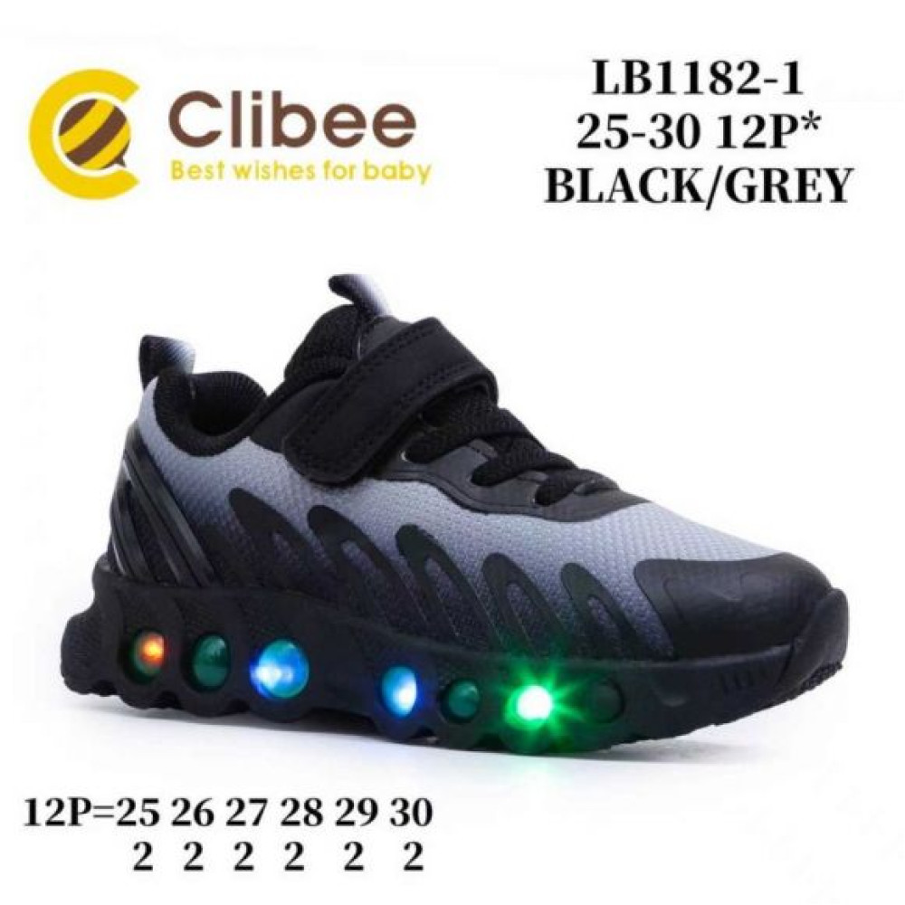 Кроссовки Clibee LD-LB1182-1 black-grey