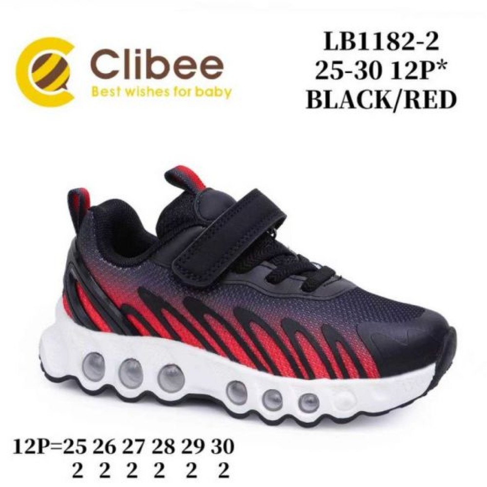 Кроссовки Clibee LD-LB1182-2 black-red