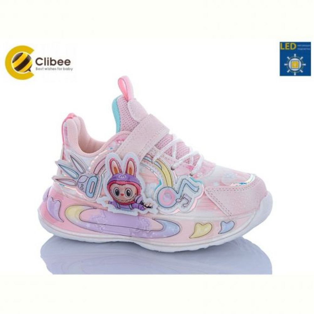 Кроссовки Clibee LB1193-1 pink LED