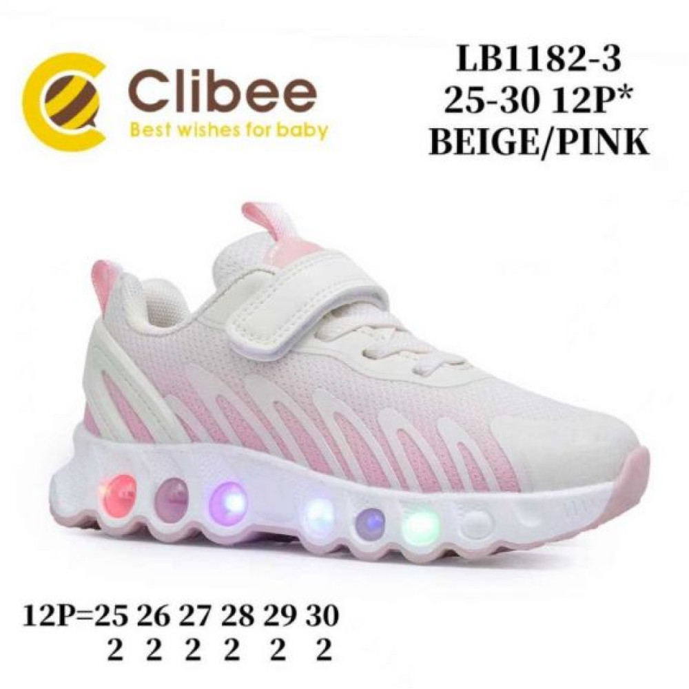 Кроссовки Clibee LD-LB1182-3 beige-pink