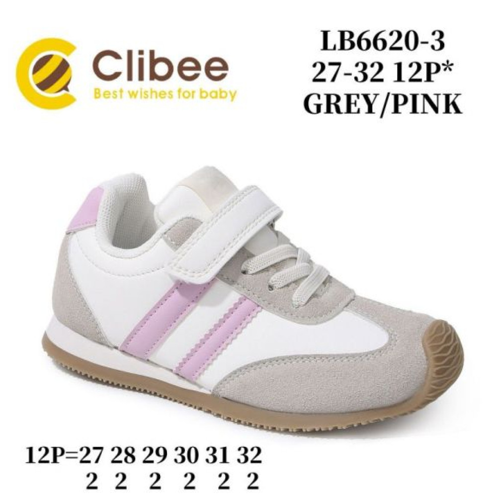 Кроссовки Clibee MC-LB6620-3 grey-pink