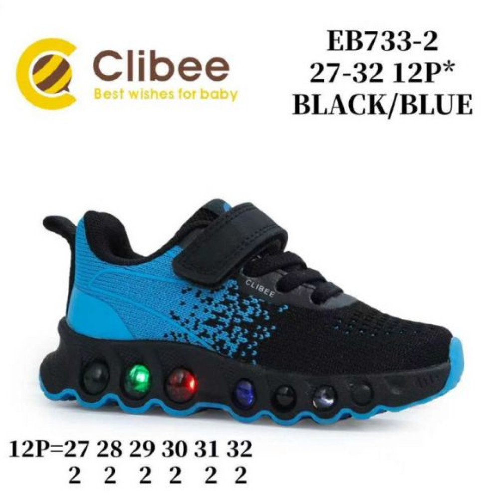 Кроссовки Clibee MB-EB733-2 black-blue