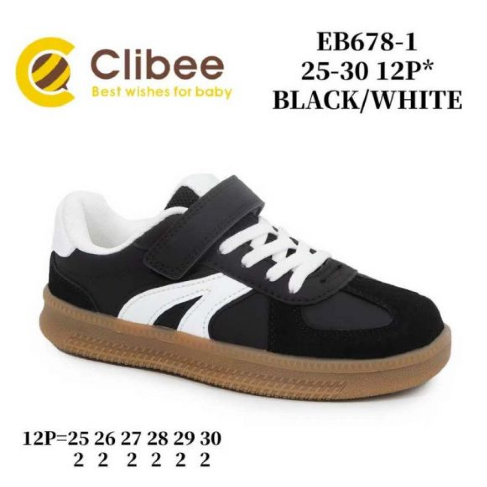 Кроссовки Clibee A-EB678-1 black-white