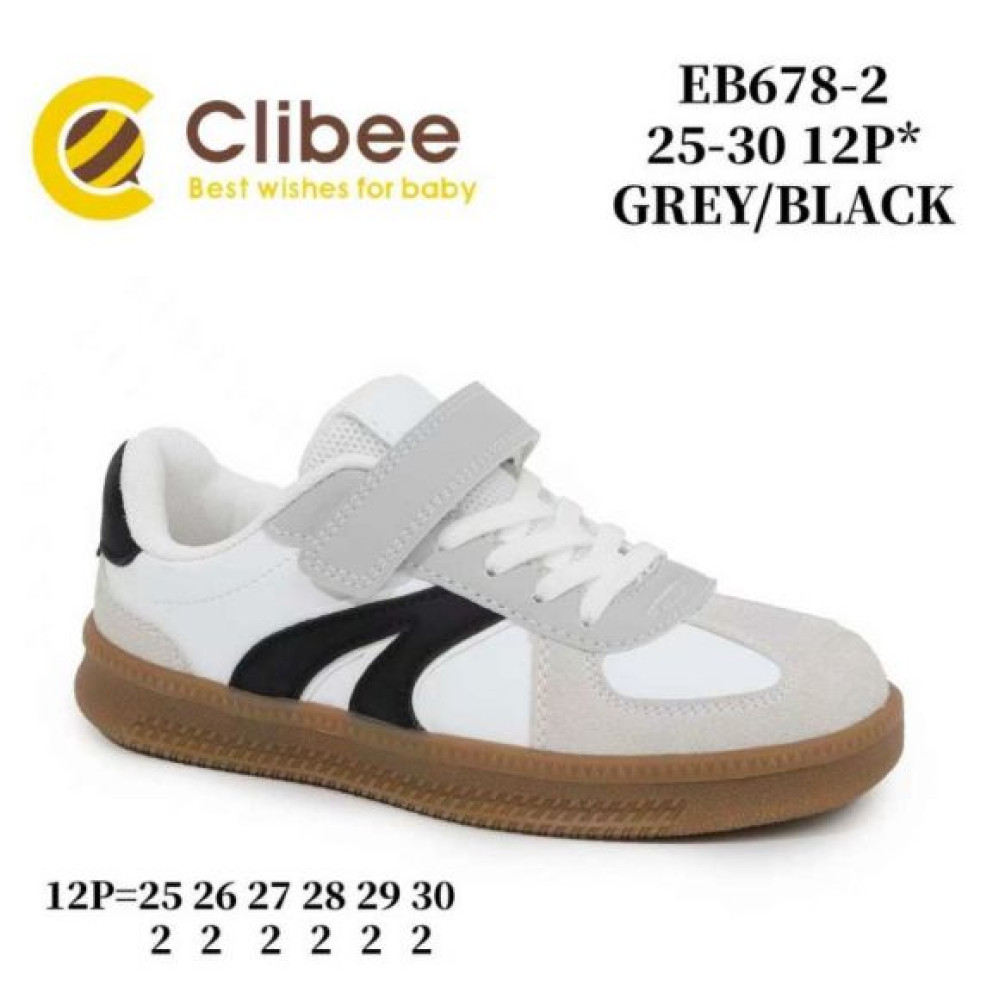 Кроссовки Clibee A-EB678-2 grey-black